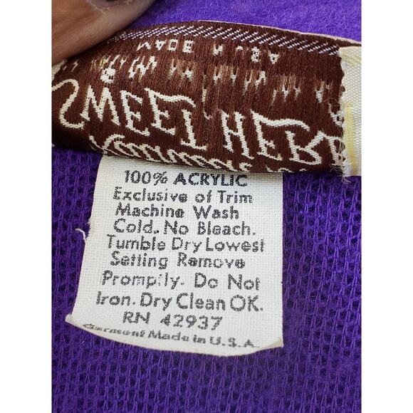 Vintage Kathleen For Sweet Herb Cape Top One Size Purple Hook & Eye Front - Picture 6 of 14